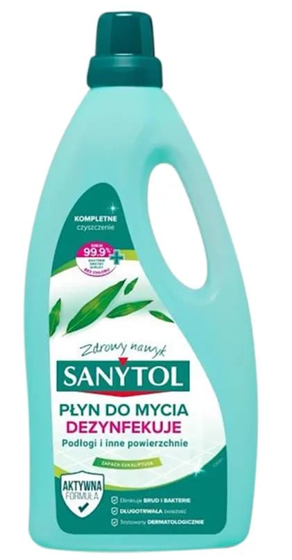 Płyn czyszczący SANYTOL 1L EUKALIPTUS DEZYNFEKUJE