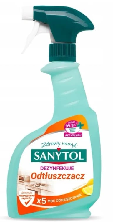 Płyn czyszczący SANYTOL 500ml DO KUCHNI CZYŚCI I DEZYNFEKUJE