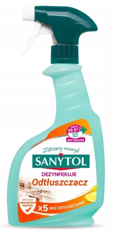 Płyn czyszczący SANYTOL 500ml DO KUCHNI CZYŚCI I DEZYNFEKUJE
