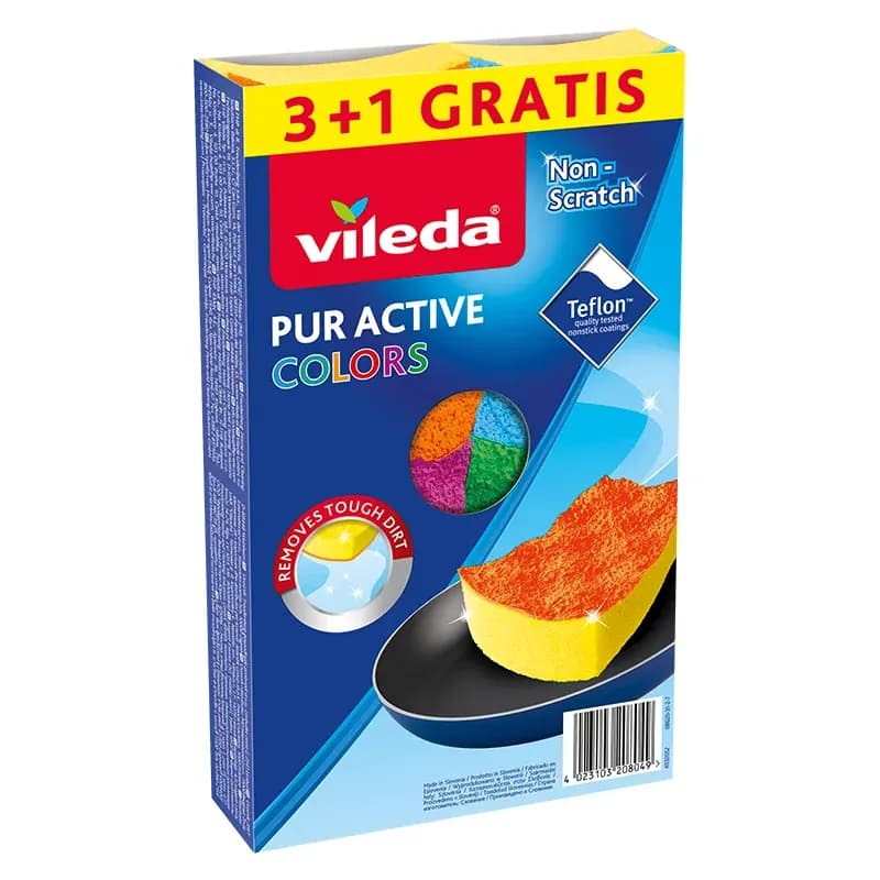 Zmywak Vileda Pur Active Colors (4szt.)