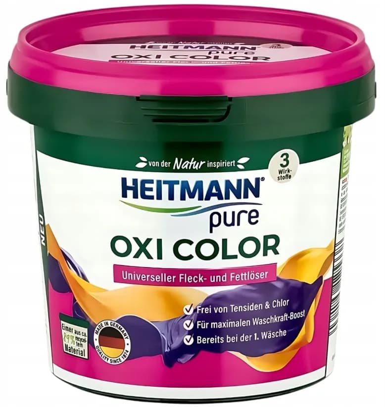 Odplamiacz HEITMANN 500g Do Koloru Pure Oxi Power