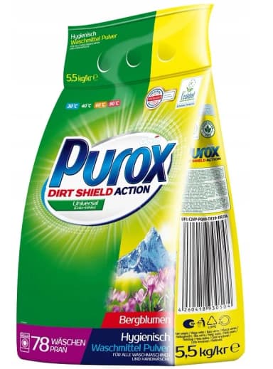 Proszek do prania PUROX Universal 5,5kg 78 prań