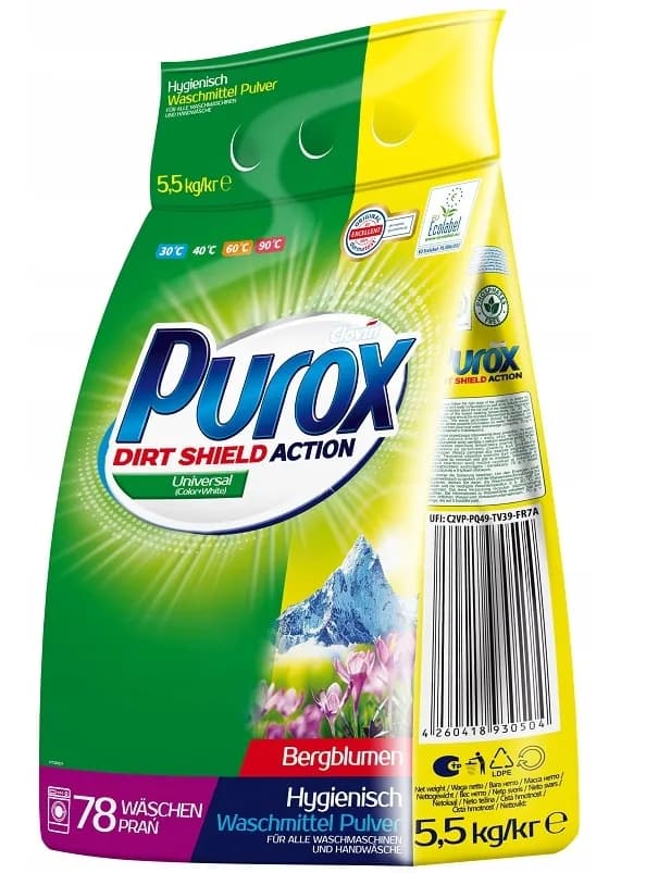 Proszek do prania PUROX Universal 5,5kg 78 prań