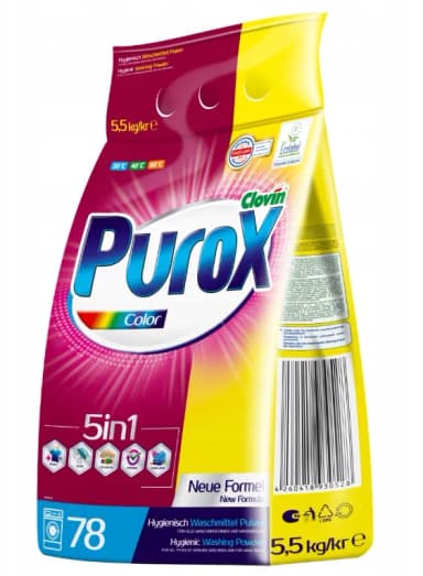 Proszek do prania PUROX Color 5,5kg 78 prań