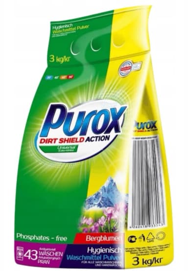 Proszek do prania PUROX Universal 3kg 42 prania