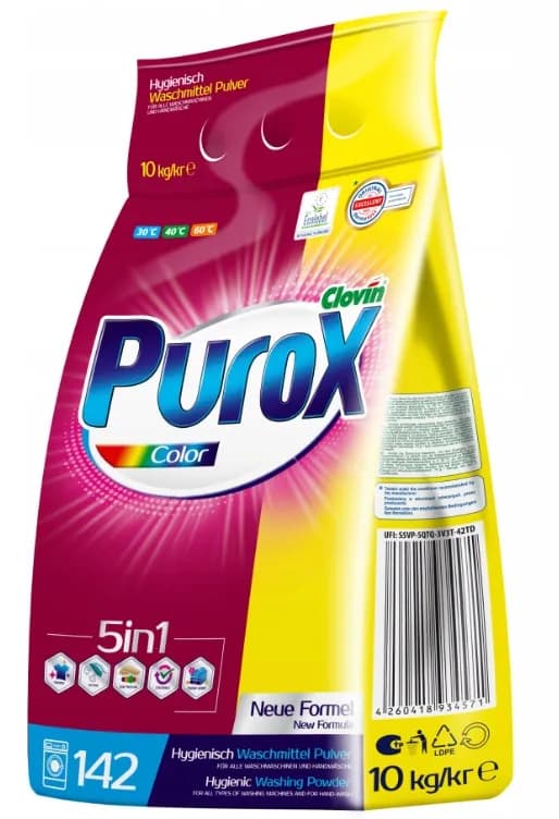 Proszek do prania PUROX Color 10kg 120 prań