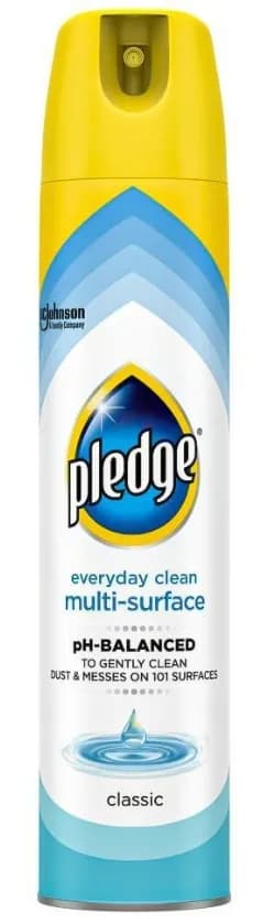 Spray czyszczący do mebli PLEDGE 250ml  MULTI-SURFACE PRZECIW KURZOWI NIEBIESKIE CLASSIC