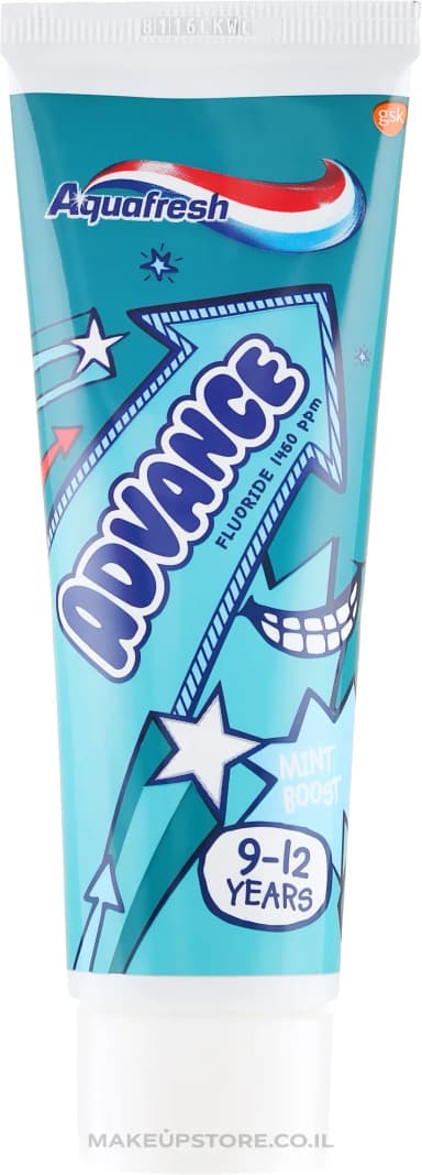 Pasta do zębów AQUAFRESH z fluorkiem ADVANCE Dla dzieci 9-12 Lat 75 ml