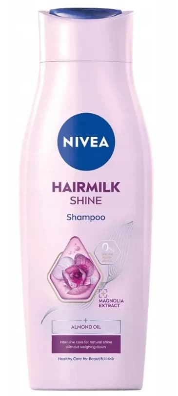 Szampon do włosów NIVEA 400ml HAIR MILK wzmacniający blask 
