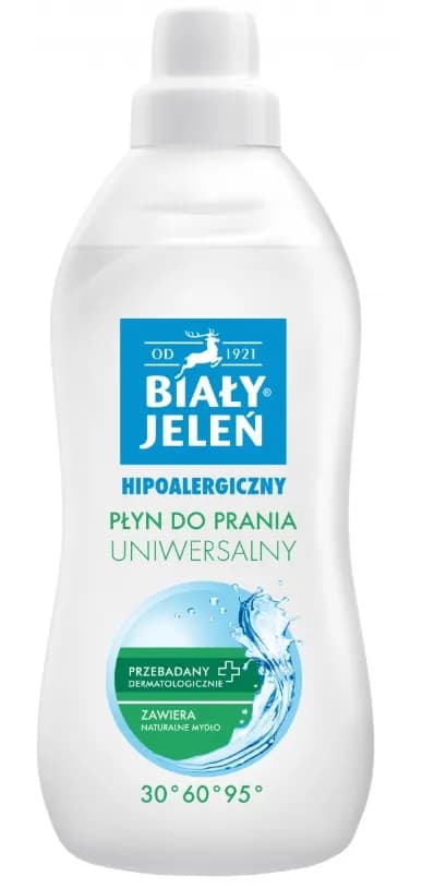 Płyn do prania BIAŁY JELEŃ 1l Hipoalergiczny Uniwersalny