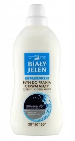 Płyn do prania BIAŁY JELEŃ 1L HIPOALERGICZNY czarny i ciemny kolor 