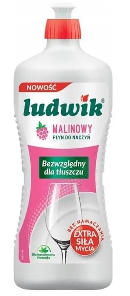 Płyn do mycia naczyń LUDWIK 900 ml MALINA