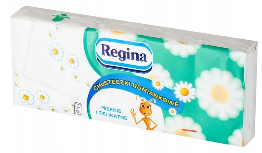 Chusteczki higieniczne REGINA 10x9 RUMIANKOWE 4-warstwowe