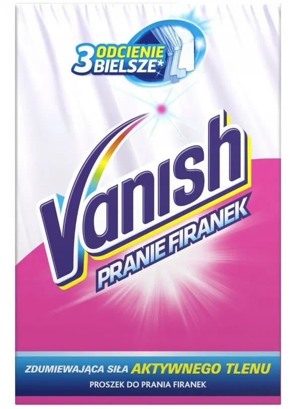 WYBIELACZ DO TKANIN VANISH 400g do firan W PROSZKU