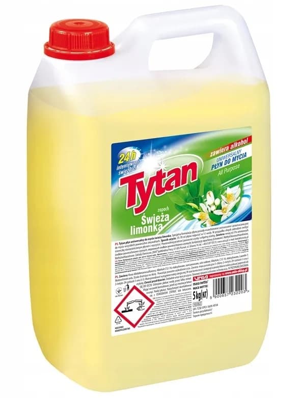 Płyn do czyszczenia TYTAN 5kg ŚWIEŻA LIMONKA kanister