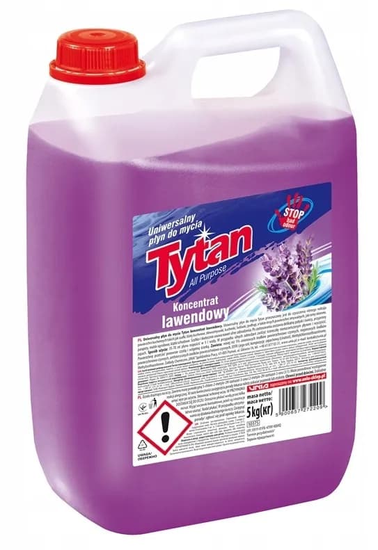 Płyn do czyszczenia TYTAN 5kg LAWENDOWY kanister fioletowy