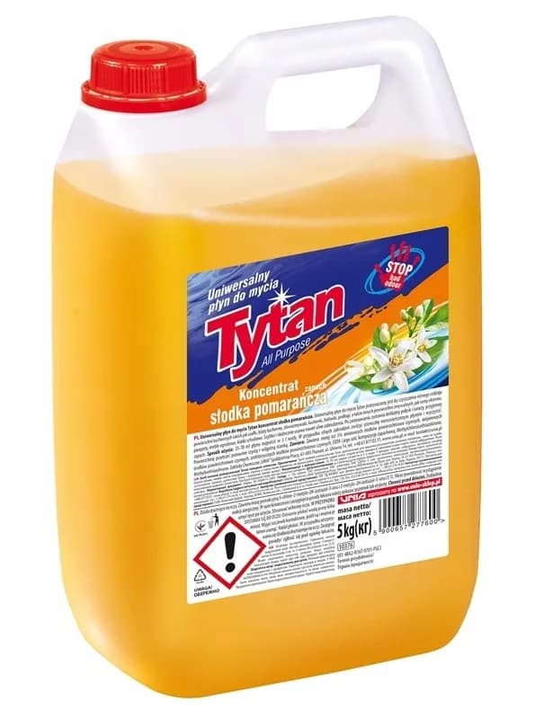 Płyn do czyszczenia TYTAN 5kg SŁODKA POMARAŃCZA kanister uniwersalny