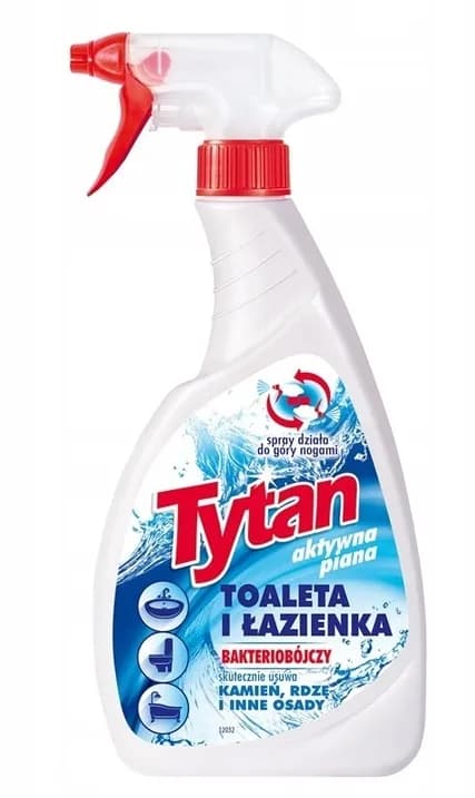 Płyn do czyszczenia TYTAN 500ml TOALETA I ŁAZIENKA AKTYWNA PIANA BAKTERIOBÓJCZY spray
