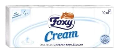 Chusteczki higieniczne  FOXY 10x10 Z Kremem Nawilżającym