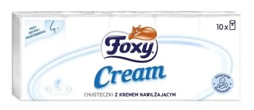 Chusteczki higieniczne  FOXY 10x10 Z Kremem Nawilżającym