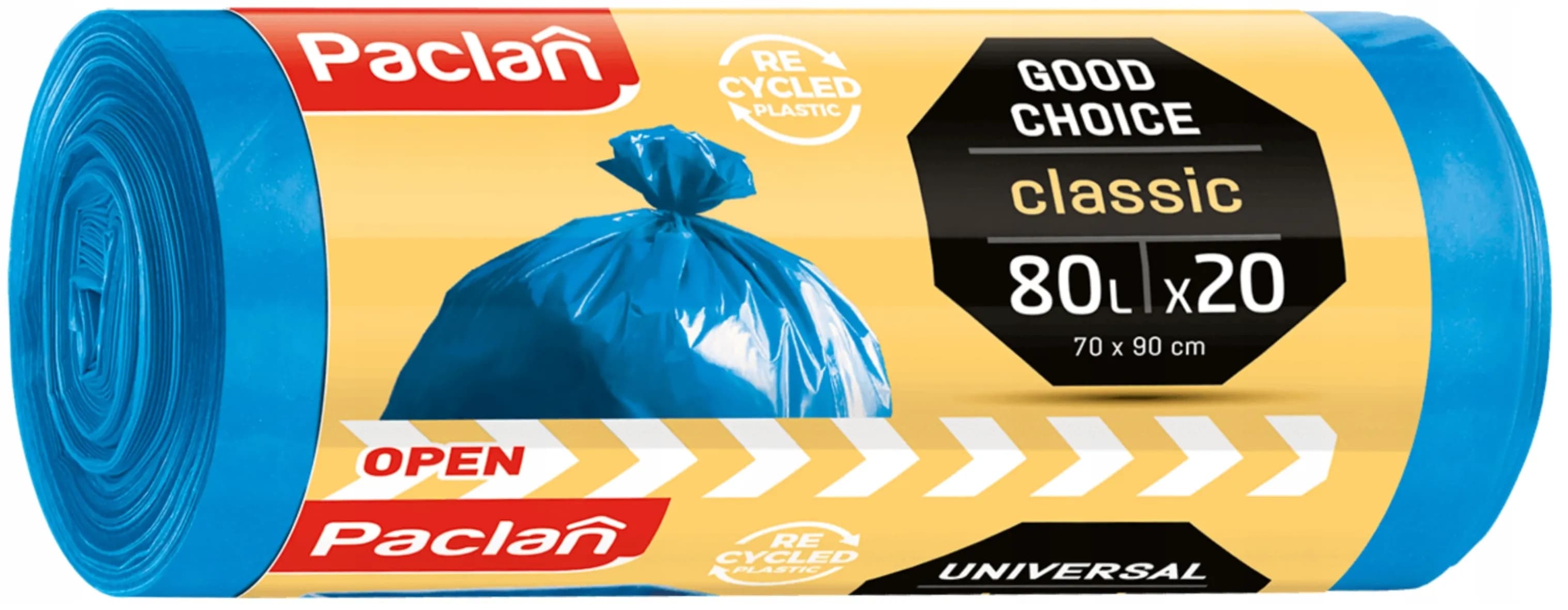 PACLAN Worki na śmieci uniwersalne 80L niebieskie 20szt