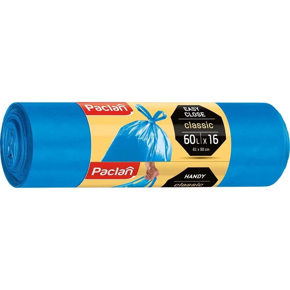 PACLAN Worki na śmieci 60L PACLAN Classic z uszami 16szt