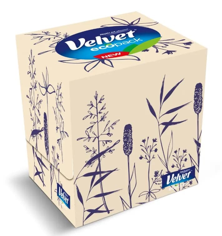 Chusteczki kosmetyczne VELVET 56 szt. CUBE STYLE 3-warstwy