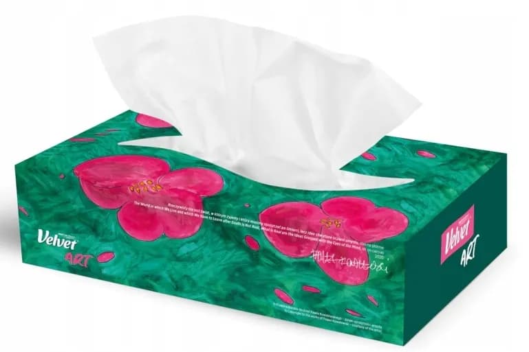 Chusteczki kosmetyczne VELVET 120 szt. HARMONY 3-warstwy BOX