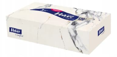 Chusteczki kosmetyczne VELVET 120 szt. PARADISE / COMFORT 3-warstwy BOX