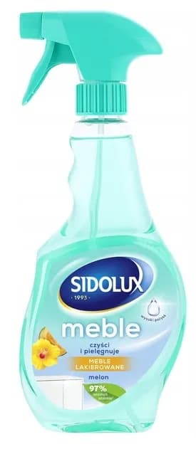 Spray czyszczący do mebli SIDOLUX 500ml NA WYSOKI POŁYSK MELON triger