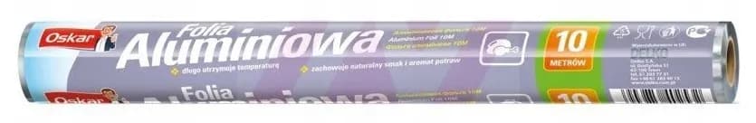 Folia aluminiowa OSKAR TŁOCZONA 10 m + 2 GRATIS