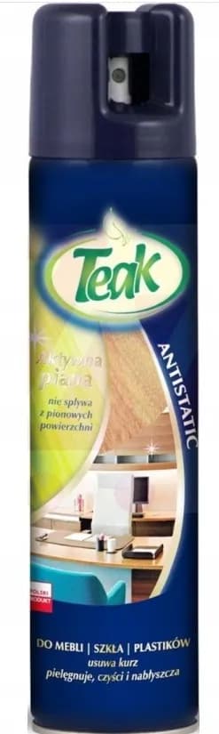 Spray czyszczący do mebli TEAK 300 ml ANTISTATIC W SPRAYU