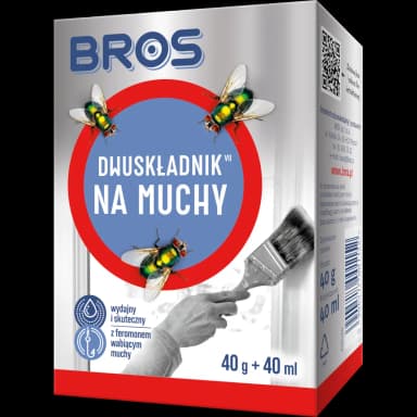 BROS Dwuskładnik na muchy PROSZEK 40g + ROZCIEŃCZALNIK 40ml