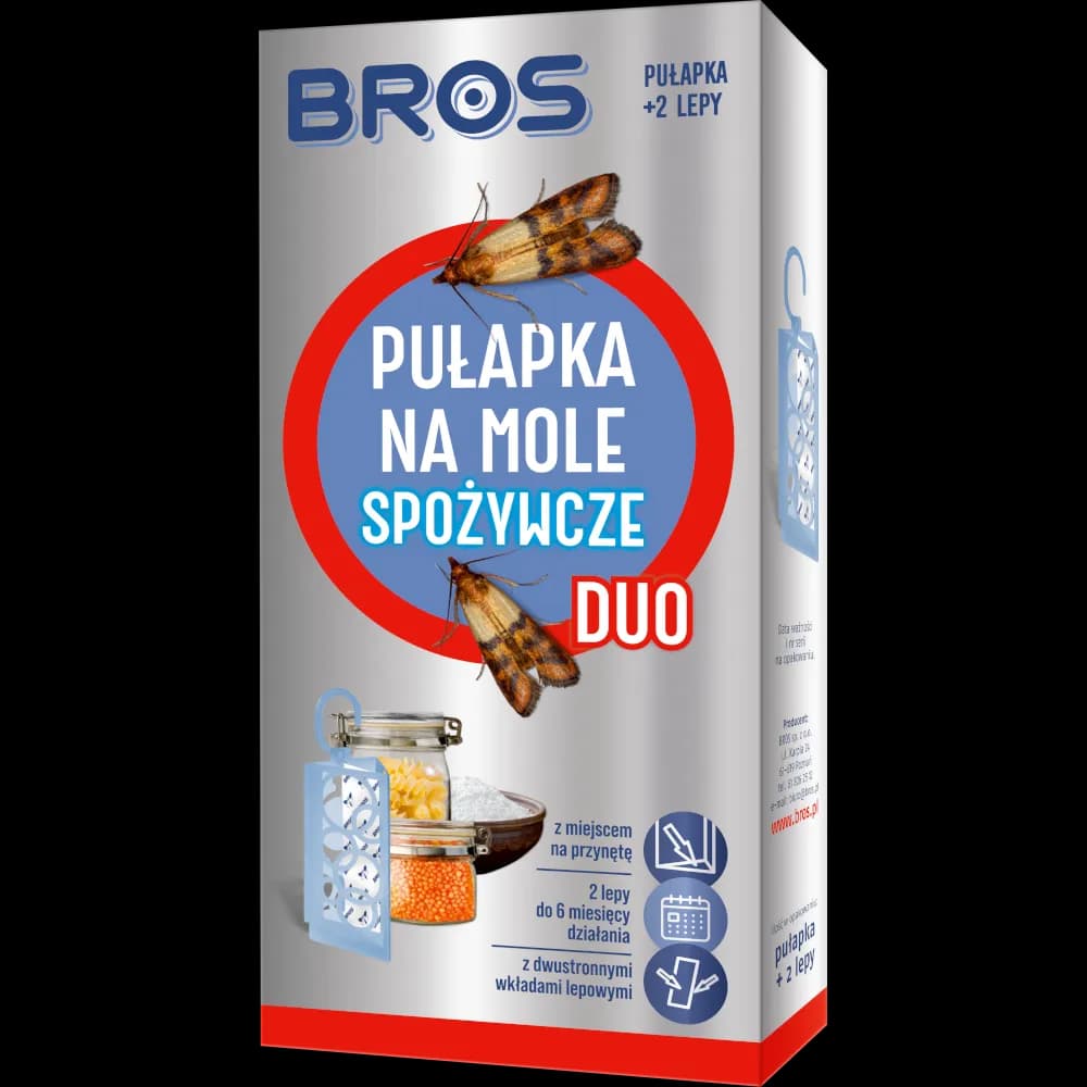 BROS Pułapka na mole spożywcze DUO + WKŁADY
