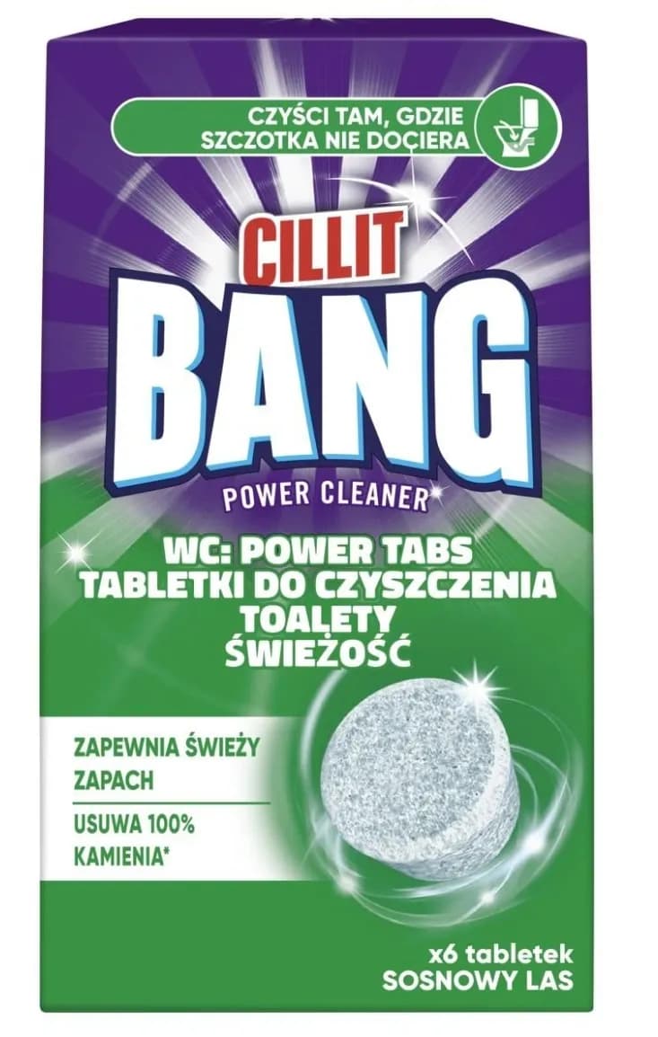 Tabletki do czyszczenia WC CILLIT BANG Power Tabs Sosnowy Las 6 szt.