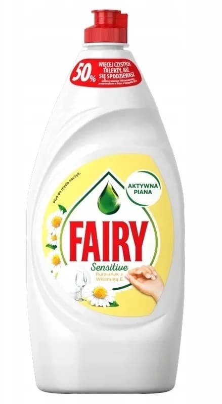 Płyn do mycia naczyń FAIRY 900 ml SENSITIVE RUMIANEK Z WITAMINĄ E