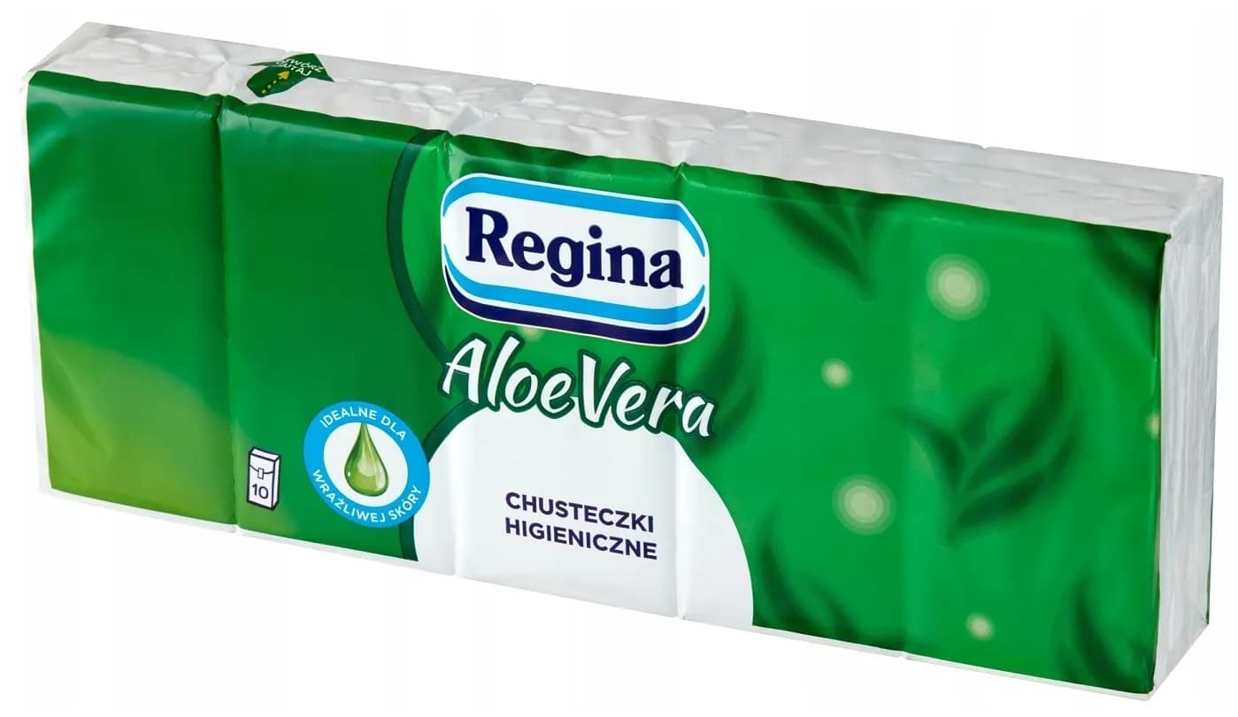 Chusteczki higieniczne REGINA 10x10 DELIKATIS ALOE VERA 4-warstwowe BALSAM