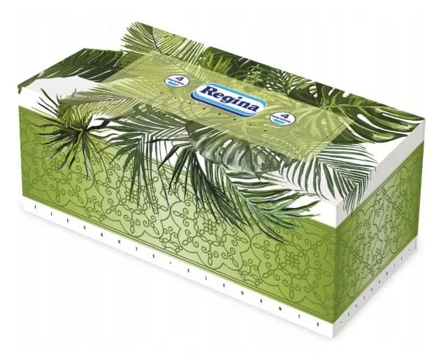 Chusteczki higieniczne REGINA 96 szt. ELEGANCE BOX 4-warstwowe GRAFIKA