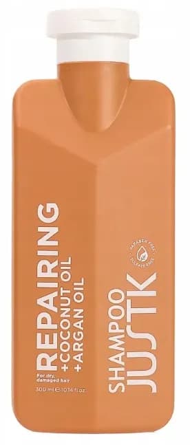 Szampon do włosów JUSTK 300ml Kokos & Argan Naprawczy