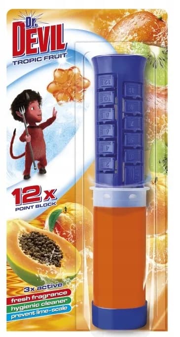 Żel do toalet DEVIL z aplikatorem 75ml 3w1 12xPOINT BLOCK TROPIC FRUIT