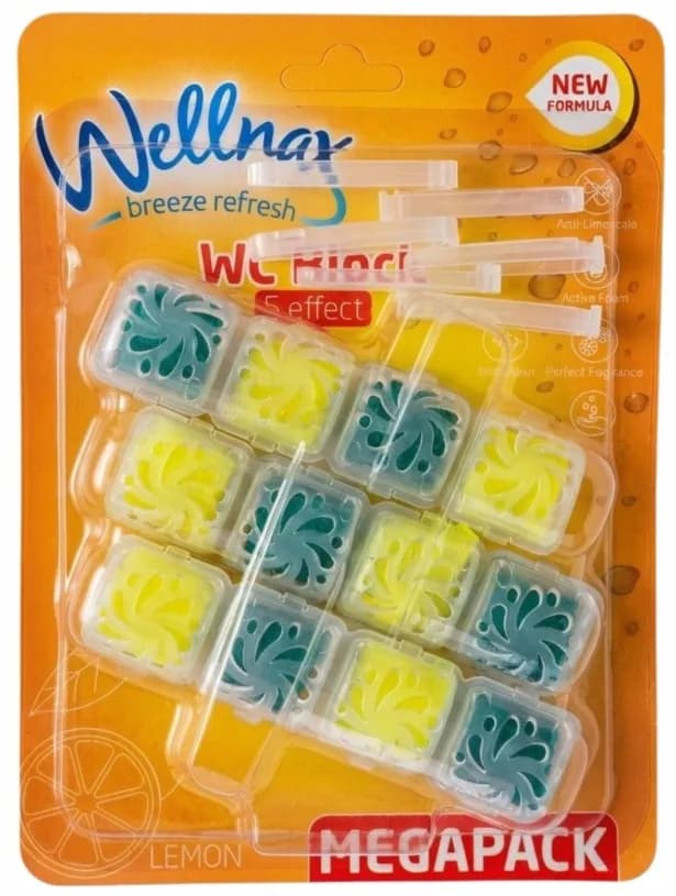 Kostka do WC WELLNAX Lemon 3x50g