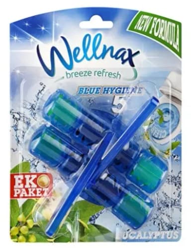 Kostka do WC WELLNAX Blue Eucalyptus 2x50g