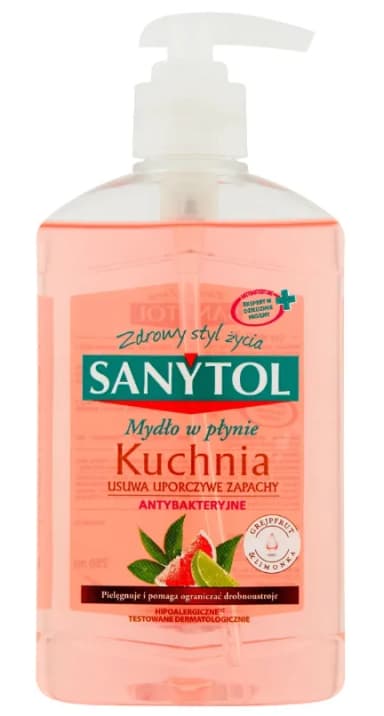 Mydło w płynie SANYTOL Kuchnia Antybakteryjne 250ml Mydło w płynie SANYTOL Kuchnia Antybakteryjne 250ml