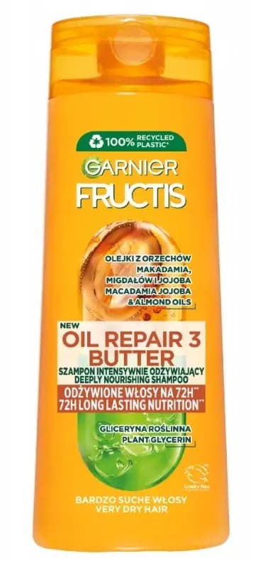 Szampon do włosów GARNIER FRUCTIS Oil Repair 3 Butter Do Włosów Suchych I Zniszczonych 400ml Szampon do włosów GARNIER FRUCTIS Oil Repair 3 Butter Do Włosów Suchych I Zniszczonych 400ml