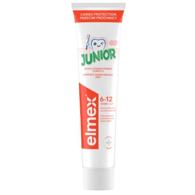 Pasta do zębów ELMEX Junior 6-12 Lat z aminofluorkiem 75ml Pasta do zębów ELMEX Junior 6-12 Lat z aminofluorkiem 75ml