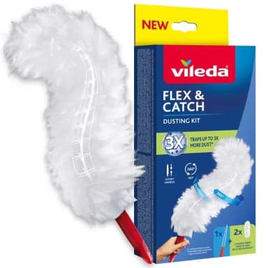 Miotełka do kurzu z krótką rączką + 2 wkłady Vileda Flex & Catch Miotełka do kurzu z krótką rączką + 2 wkłady Vileda Flex & Catch