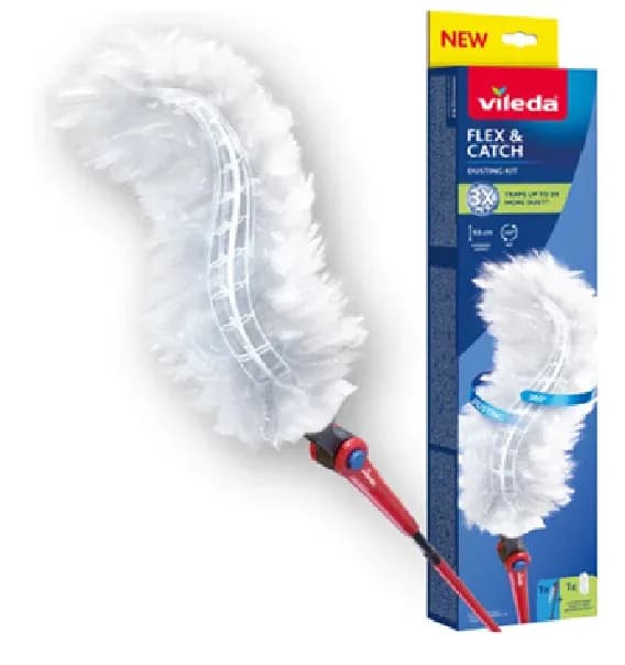 Miotełka do kurzu z teleskopową rączką + 1 wkład Vileda Flex & Catch