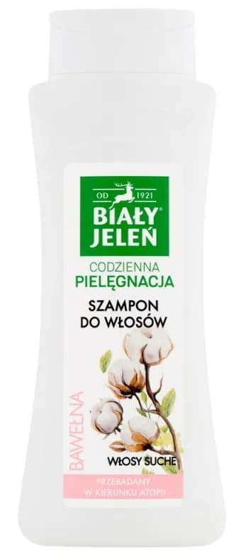 Szampon do włosów BIAŁY JELEŃ 300ml z bawełną Szampon do włosów BIAŁY JELEŃ 300ml z bawełną