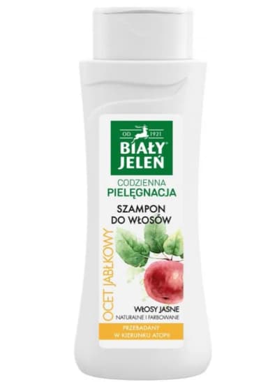 Szampon do włosów BIAŁY JELEŃ 300ml color protect ocet jabłkowy Szampon do włosów BIAŁY JELEŃ 300ml color protect ocet jabłkowy