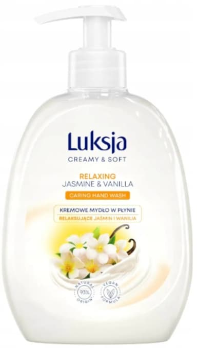 LUKSJA Mydło w płynie z pompką 500 ml Jaśmin i Wanilia LUKSJA Mydło w płynie z pompką 500 ml Jaśmin i Wanilia